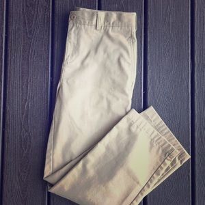 Like NEW Lands End Tan Khaki Pants Boys 16 Uniform